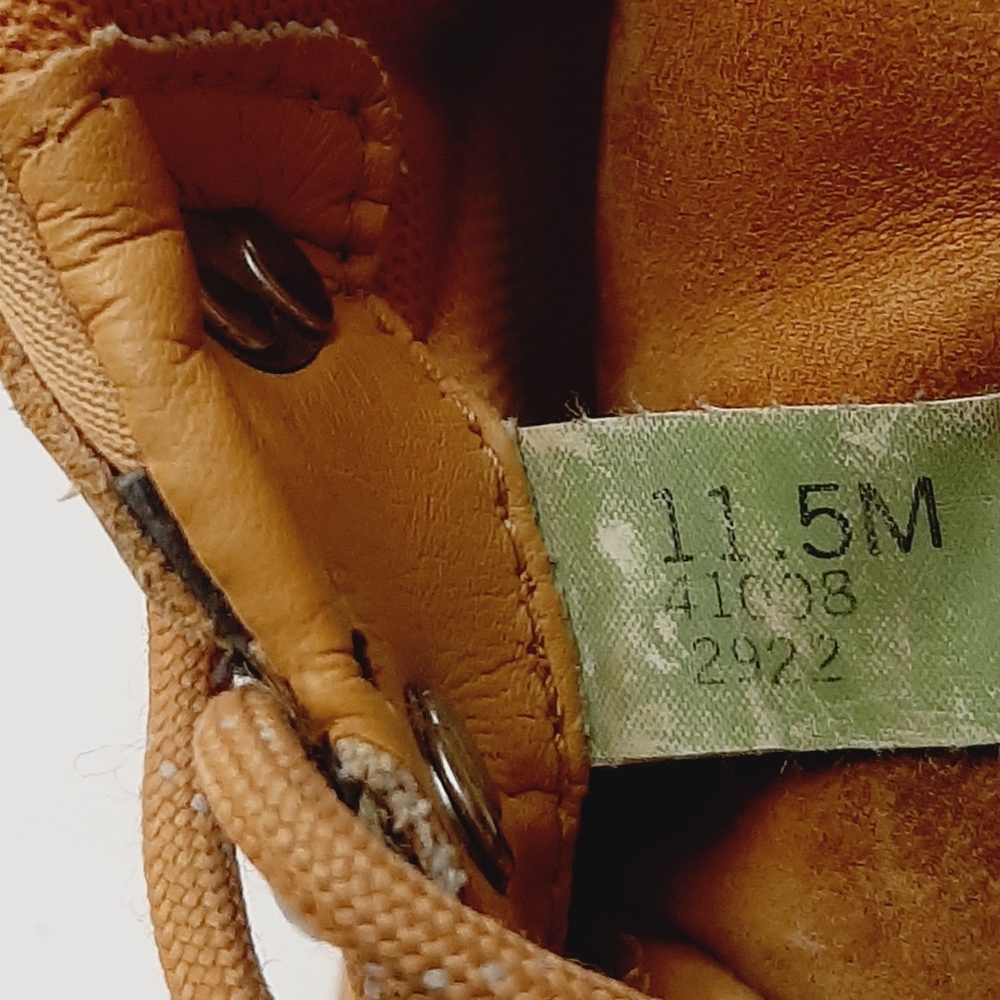 TIMBERLAND Light Brown / Tan Leather Combo Lace-Up Comfy Boots Men's Sz 11.5 - Picture 15 of 16